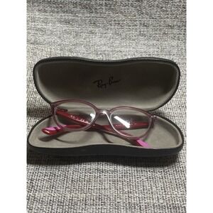 Ray Ban RB1612 2777 Polished Pink‎ Transparent Youth Eyeglasses 48-15-130
